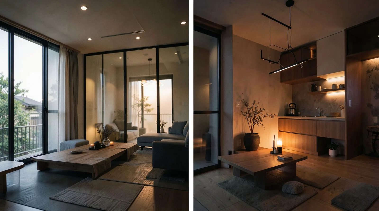 Modern Japanese apartment renovation concept